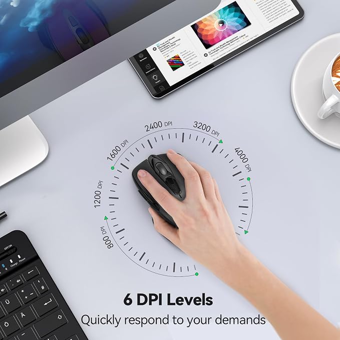 TECKNET Wireless Mouse for Laptop, Silent Mouse Quiet Click, Computer Mice