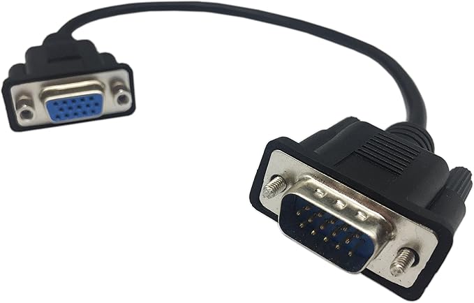 CERRXIAN 1ft VGA SVGA 15 Pin HD15 Male to Female Adapter Video Monitor