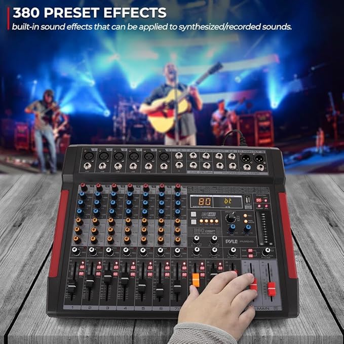 Pyle Professional DJ Audio Mixer Controller