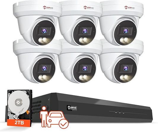 Anpviz 8CH 4K PoE Security Camera System, Smart Dual Light Color Night Vision