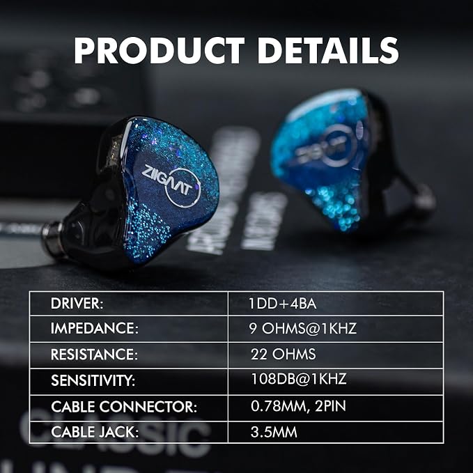 Linsoul ZiiGaat x Fresh Reviews Arete in Ear Monitor, 1DD+4BA Hybrid Earphone