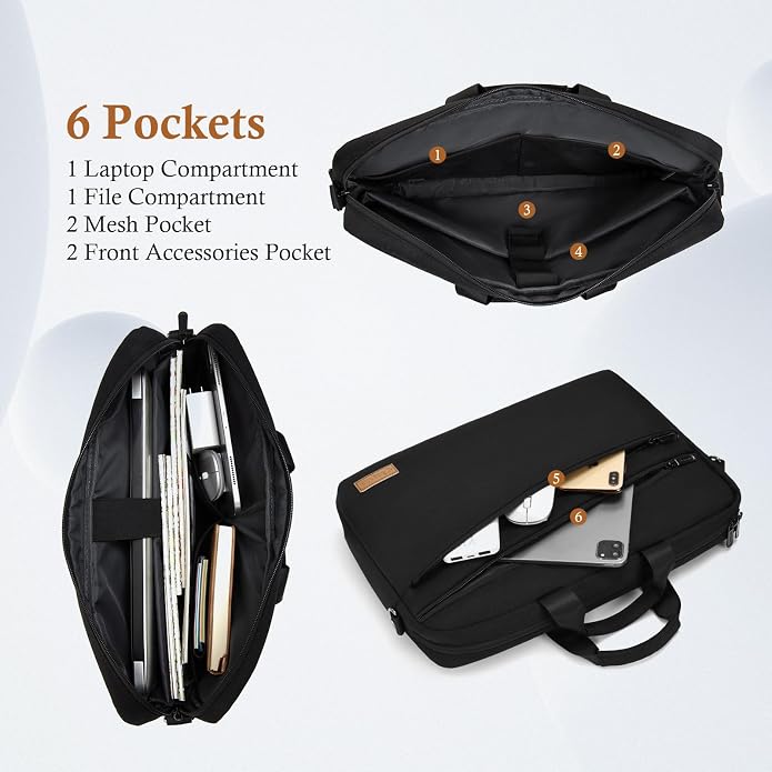 15 15.6 16 17 17.3 inch Laptop Computer PC Shoulder Bag Carrying Case,