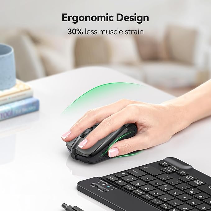 TECKNET Wireless Mouse for Laptop, Silent Mouse Quiet Click, Computer Mice