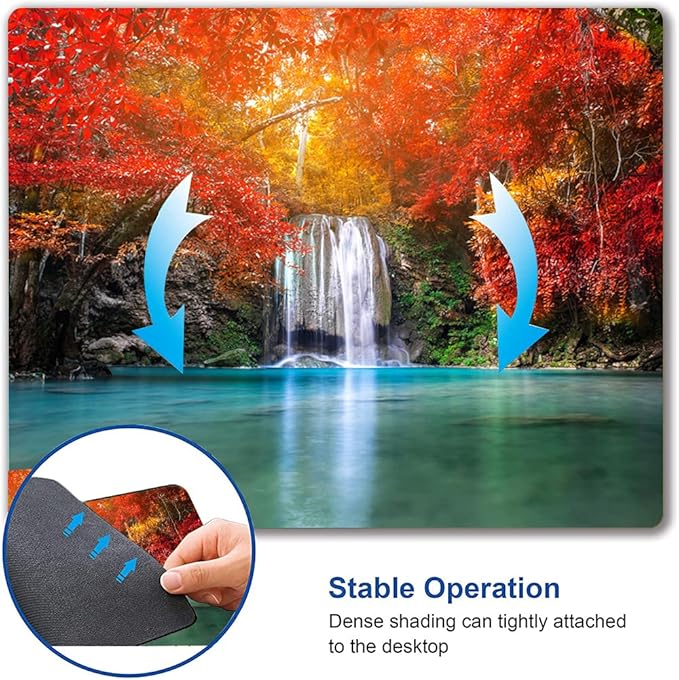 Mouse Pad, Natural Landscape Mouse Mad, Square Waterproof Mouse Pad Non-Slip