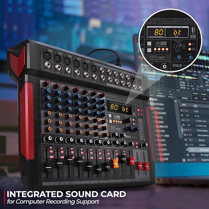 Pyle Professional DJ Audio Mixer Controller