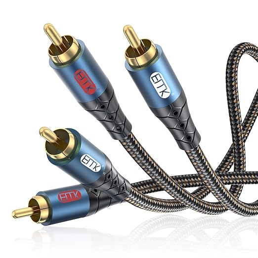 RCA Cable Subwoofer Cable 2RCA Male to 2RCA Male Stereo Audio Cable Y Splitter