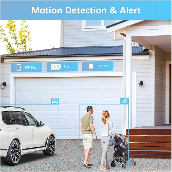 WEILAILIFE 【2-Way Audio】 5MP Outdoor Wireless Security Camera System, WiFi