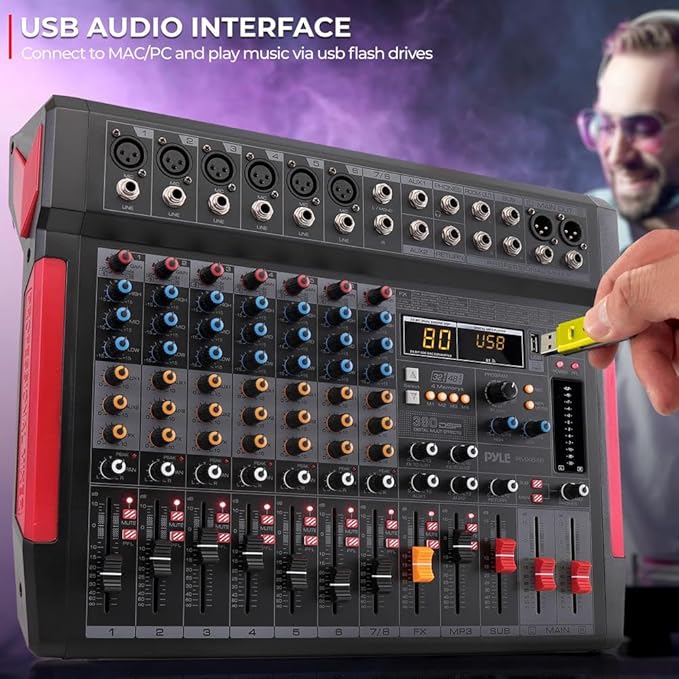 Pyle Professional DJ Audio Mixer Controller