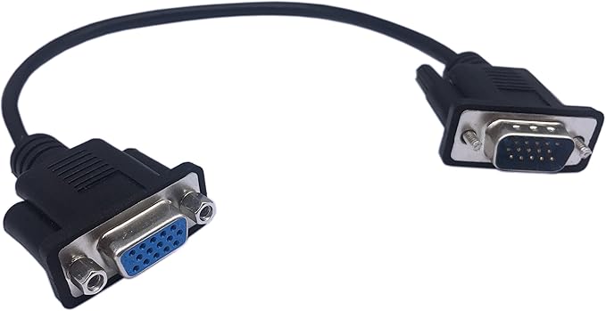 CERRXIAN 1ft VGA SVGA 15 Pin HD15 Male to Female Adapter Video Monitor