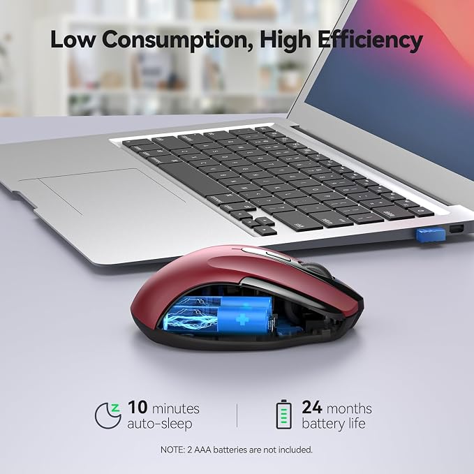 TECKNET Wireless Mouse for Laptop, Silent Mouse Quiet Click, Computer Mice