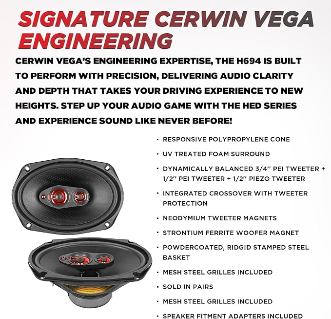 CERWIN-VEGA! HED 2025 Edition – 6.94” 2-Way Coaxial Full Range Speaker System