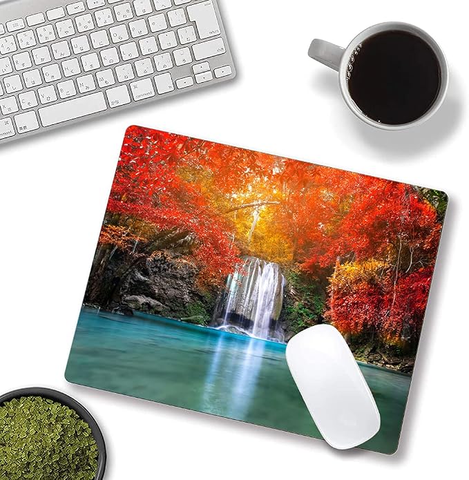 Mouse Pad, Natural Landscape Mouse Mad, Square Waterproof Mouse Pad Non-Slip