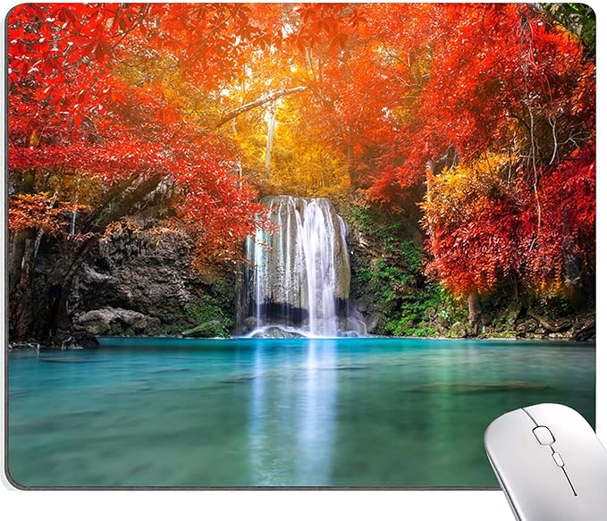 Mouse Pad, Natural Landscape Mouse Mad, Square Waterproof Mouse Pad Non-Slip
