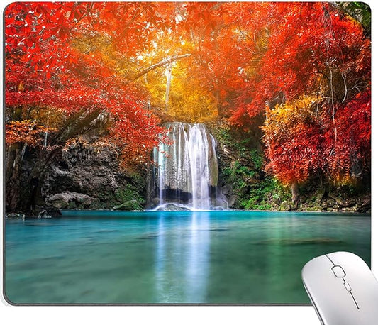 Mouse Pad, Natural Landscape Mouse Mad, Square Waterproof Mouse Pad Non-Slip