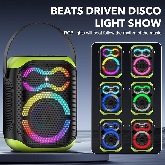 Portable Bluetooth Speakers 80W Big Powerful Wireless Outdoor Loud Stereo Deep