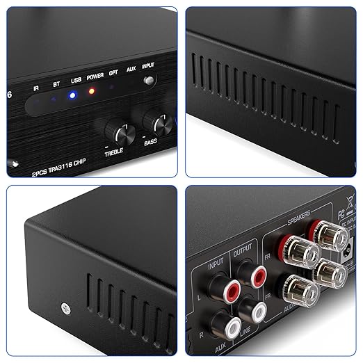 Facmogu AK-3116 HiFi Digital Amplifier, Mini Amp Audio System