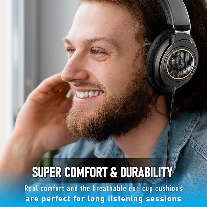 PHILIPS Over Ear Open Back Stereo Headphones Wired