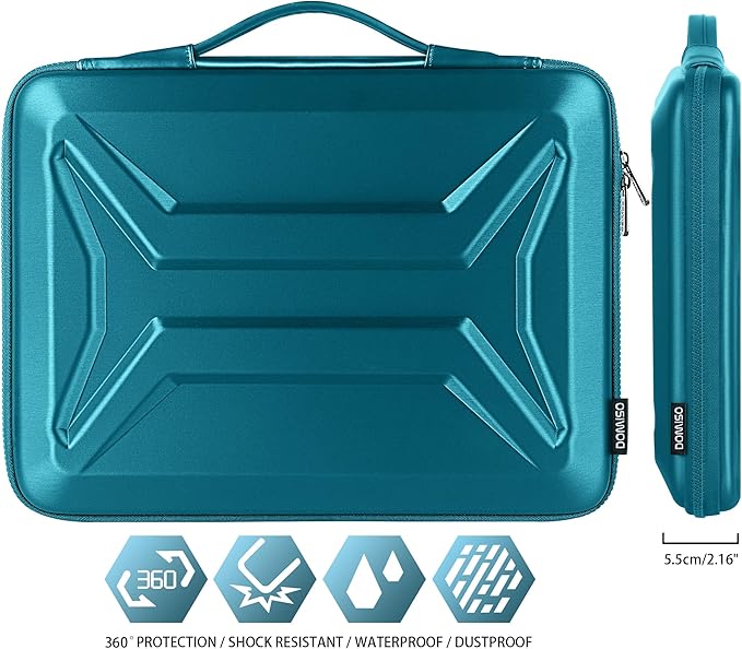 DOMISO 15.6 Inch Laptop Case Rugged Sleeve Waterproof Hard Shell Protective