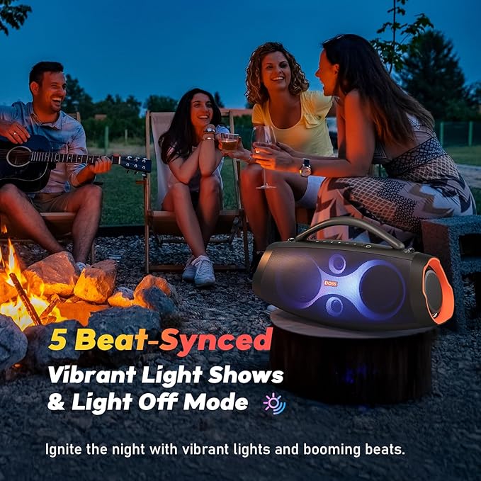 DOSS Extreme Boom Pro D200 240W Peak Outdoor Speaker, Punchy Bass, 26H Playtime