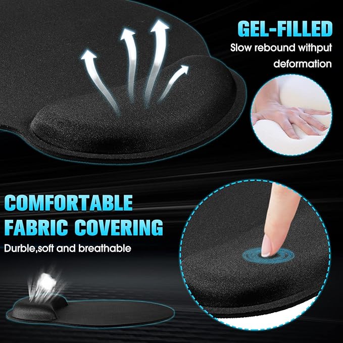 Yunsailing 8 Pack Ergonomic Mouse Pad