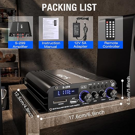 Facmogu S-299 4.1CH Bluetooth Power Amplifier